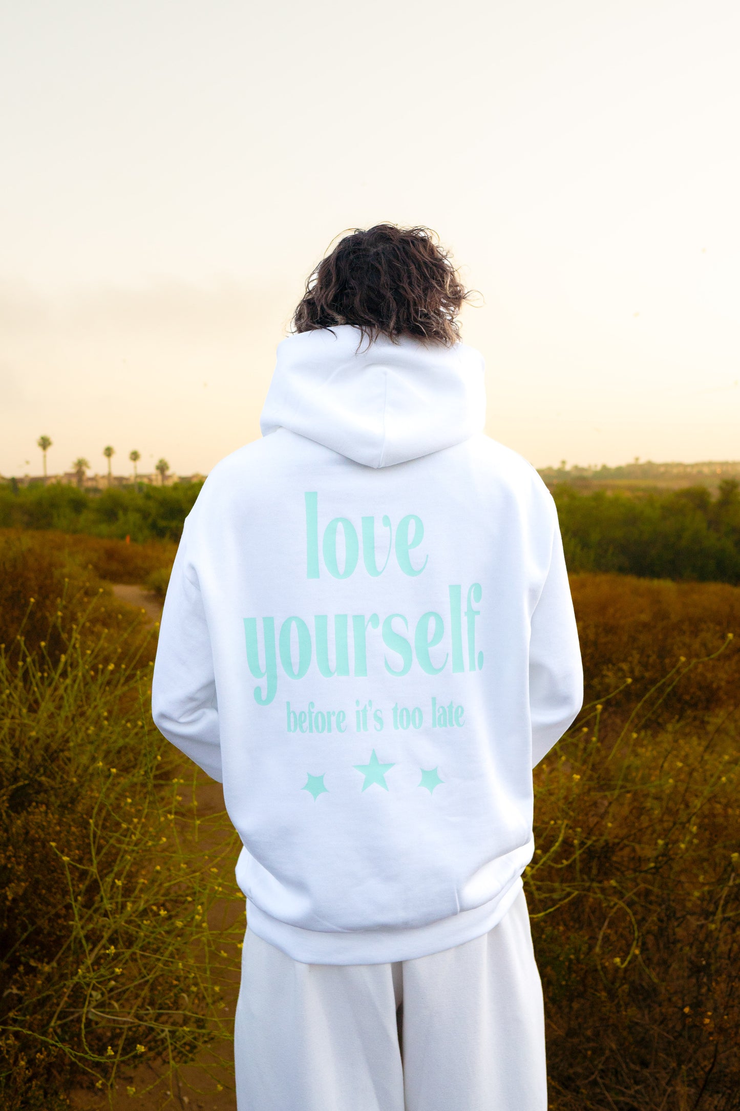 Love Yourself Before It's Too Late Hoodie - Pastel Green